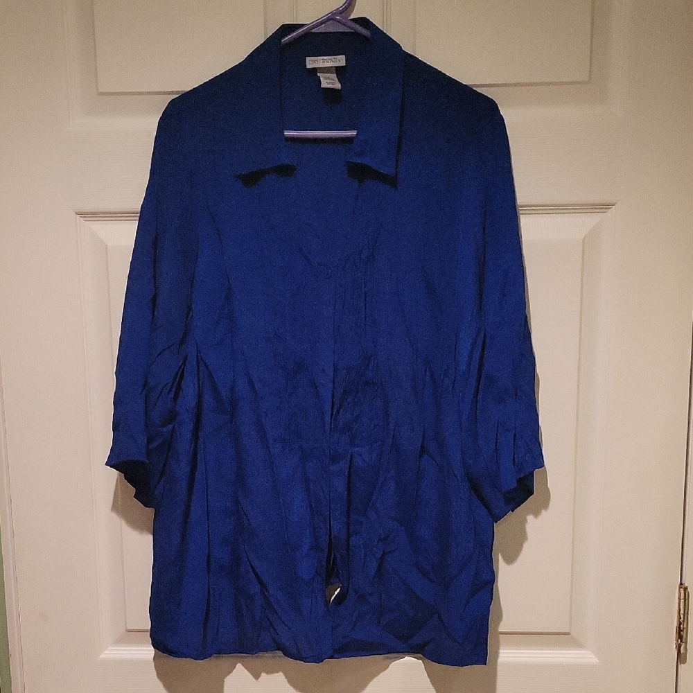 Maggie Barnes Cobalt Blue Button-Down Shirt